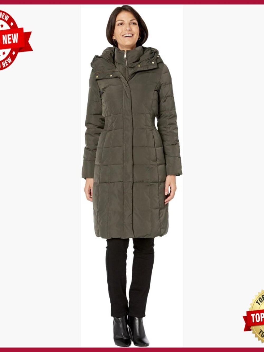 Long Quilted Puffer Coat Down Jacket Women's Winter Outerwear
